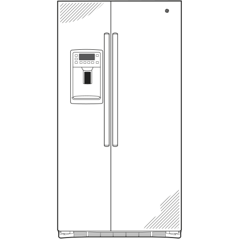 Model: PZS22MSKSS | Profile GE Profile™ Series 21.9 Cu. Ft. Counter-Depth Side-By-Side Refrigerator