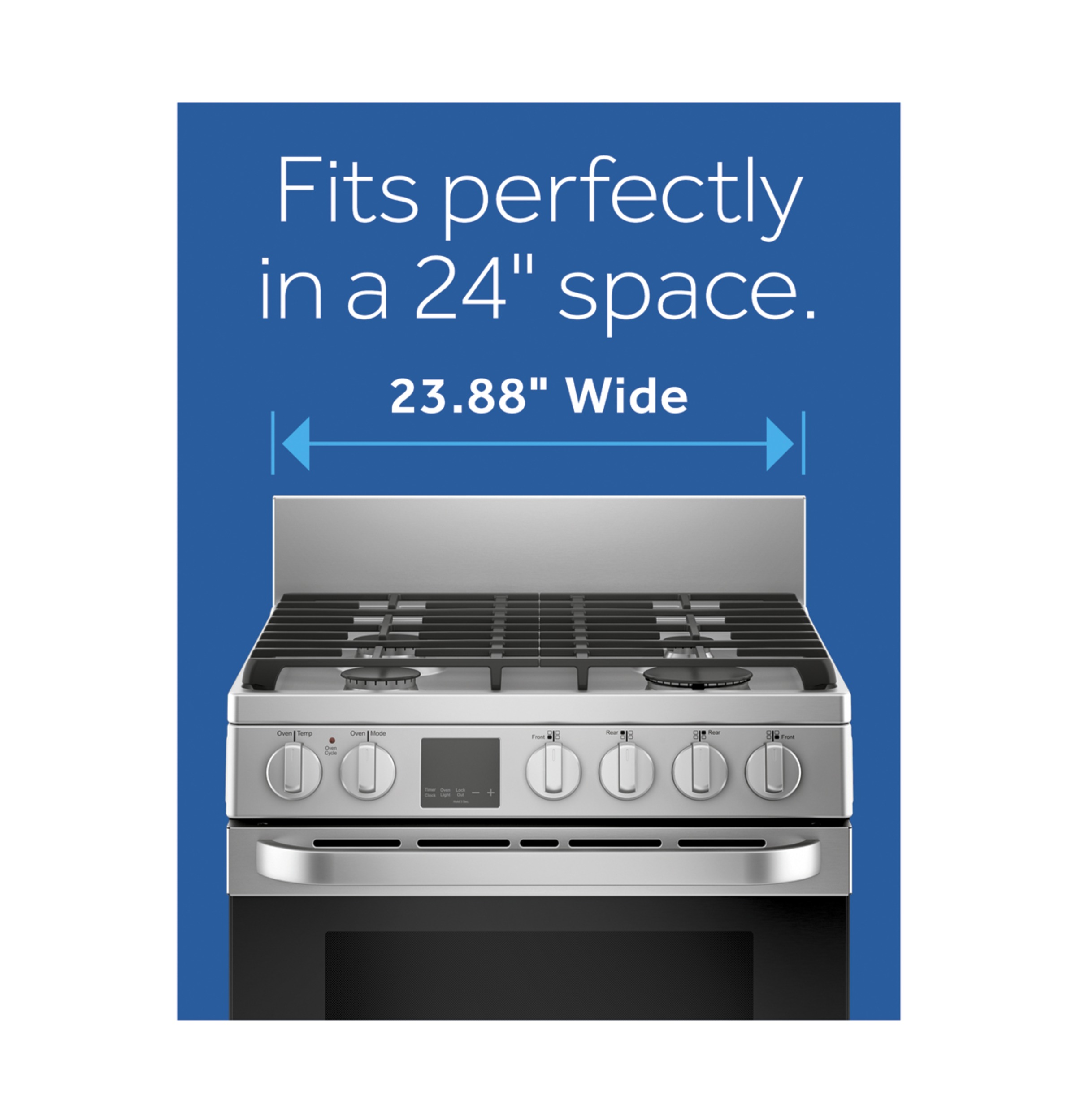 Haier QGAS740RMSS 24" 2.9 Cu. Ft. Gas FreeStanding Range with Convection and Modular