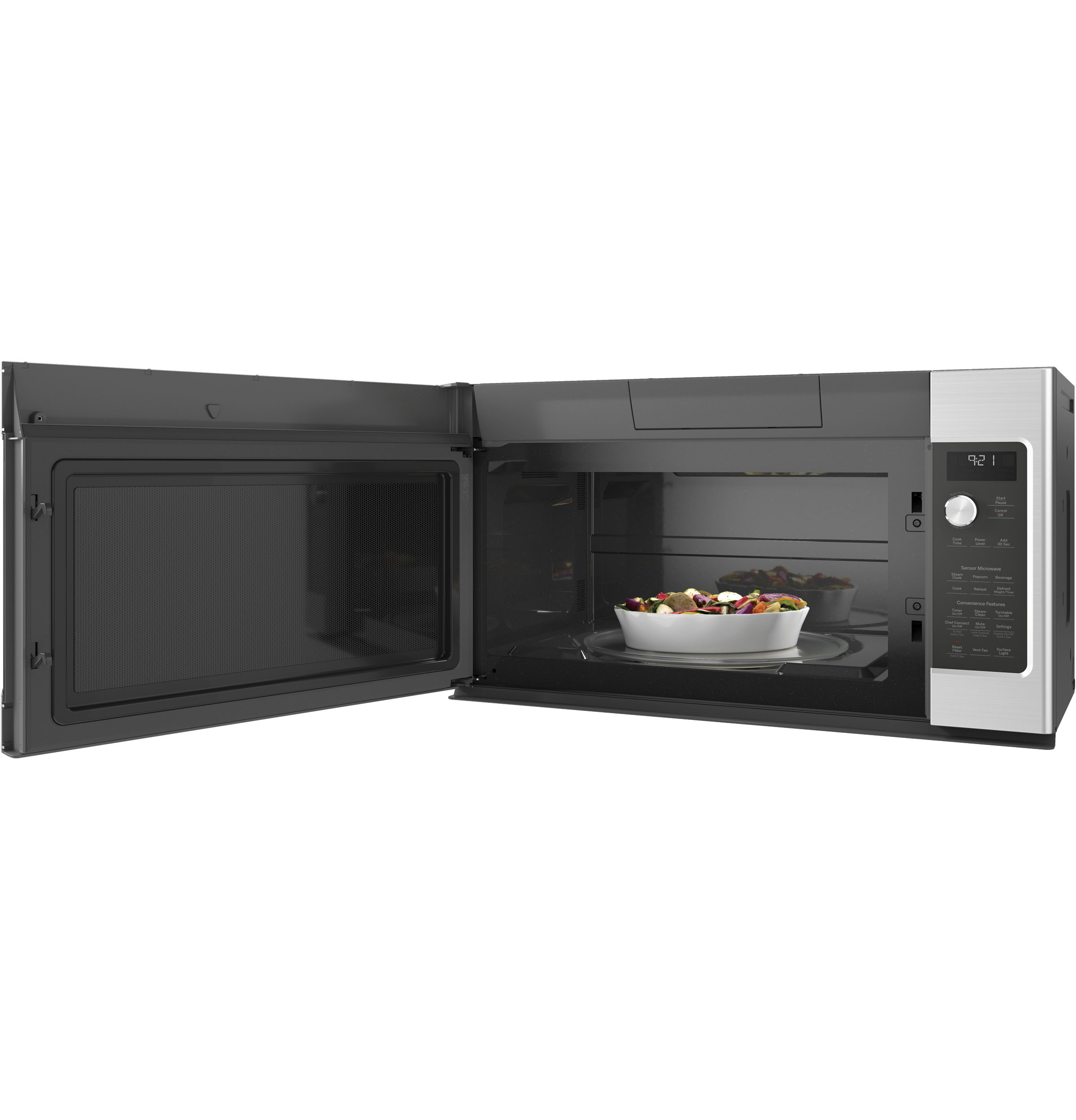 Ge Cafe Cvm9215slss Ge Cafe Series 2 1 Cu Ft Over The Range Microwave Oven Cvm9215slss Johnsons Appliances
