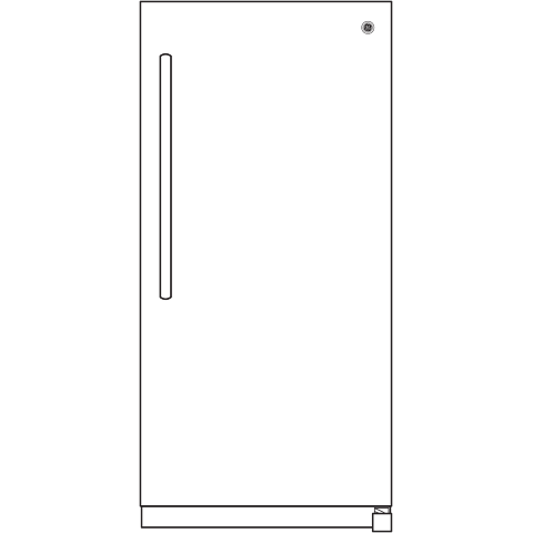 Ge Fuf21dlrww Ge 21 3 Cu Ft Frost Free Upright Freezer Fuf21dlrww Uneeda Appliance Co