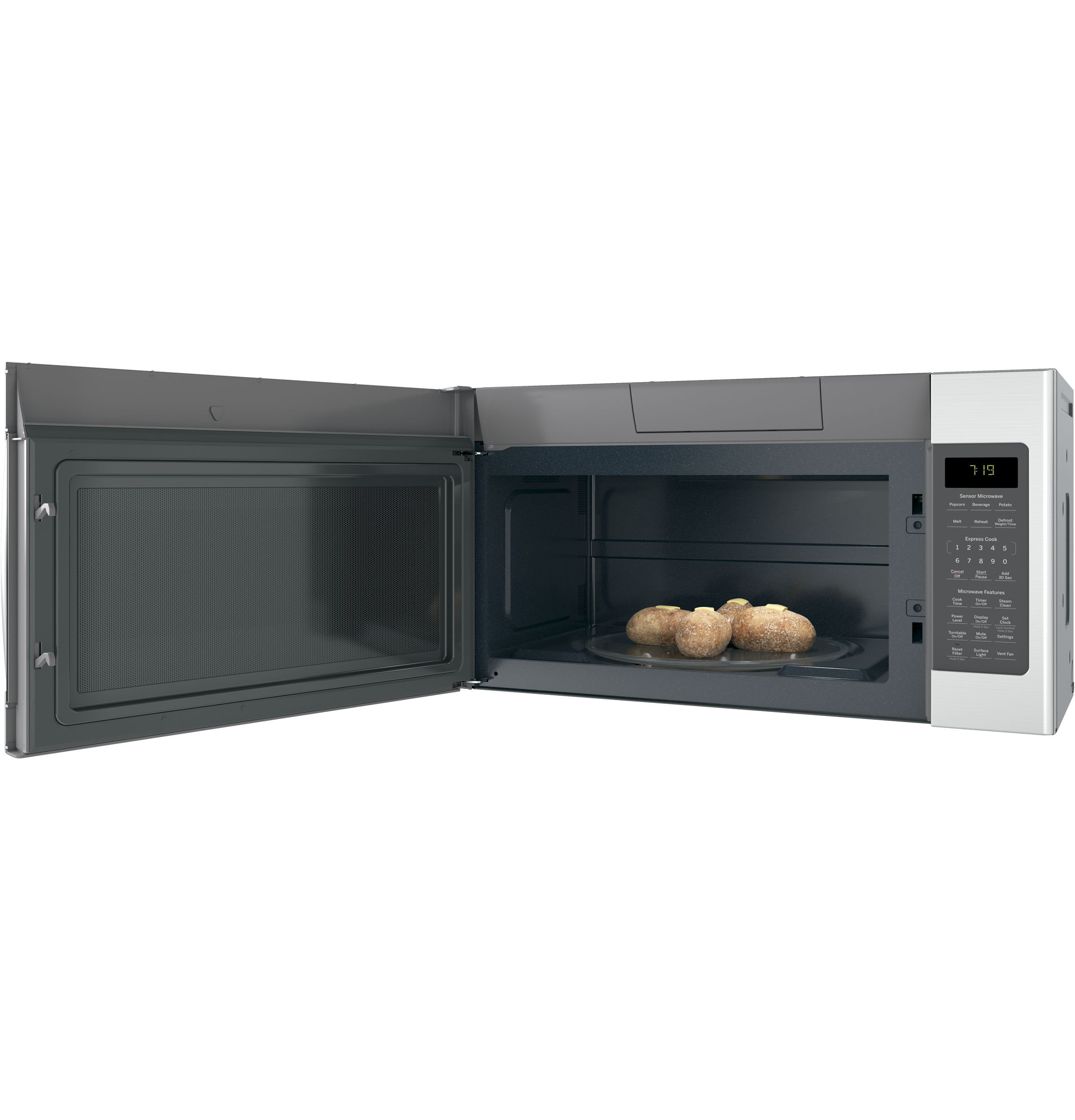 Ge Jvm7195skss Ge 1 9 Cu Ft Over The Range Sensor Microwave Oven Jvm7195skss Hawkins Sons