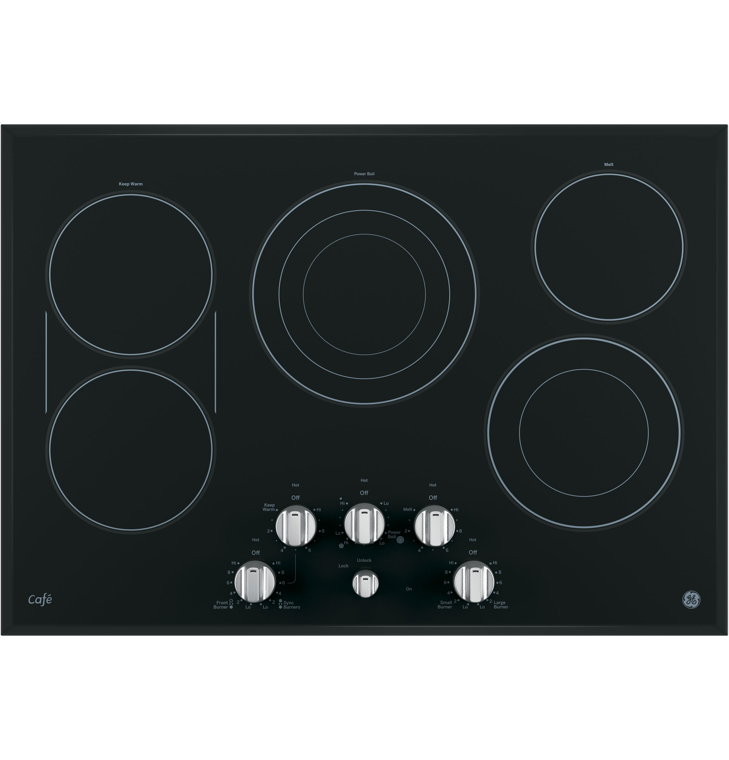 GE Cafe GE Café™ Series 30" Built-In Knob Control Electric Cooktop