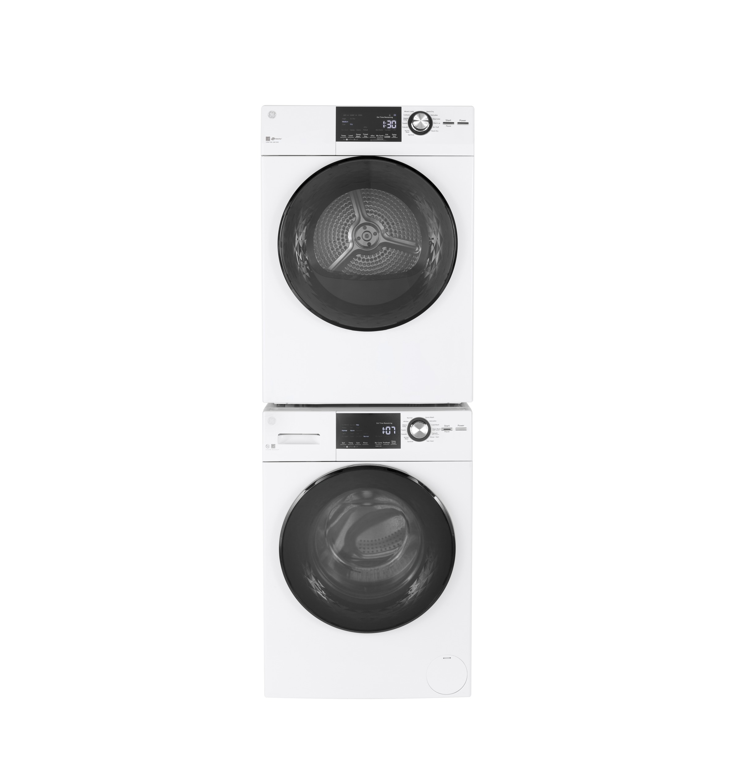 Model: GFD14ESSNWWSD | GE GE®  24" 4.3 Cu.Ft. Front Load Vented Electric Dryer with Stainless Steel Basket
