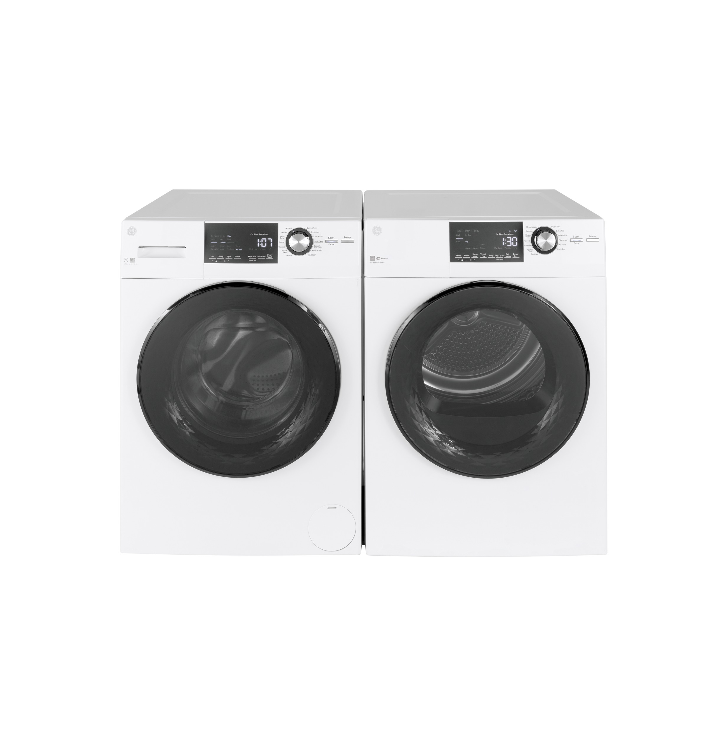 Model: GFD14ESSNWWSD | GE GE®  24" 4.3 Cu.Ft. Front Load Vented Electric Dryer with Stainless Steel Basket
