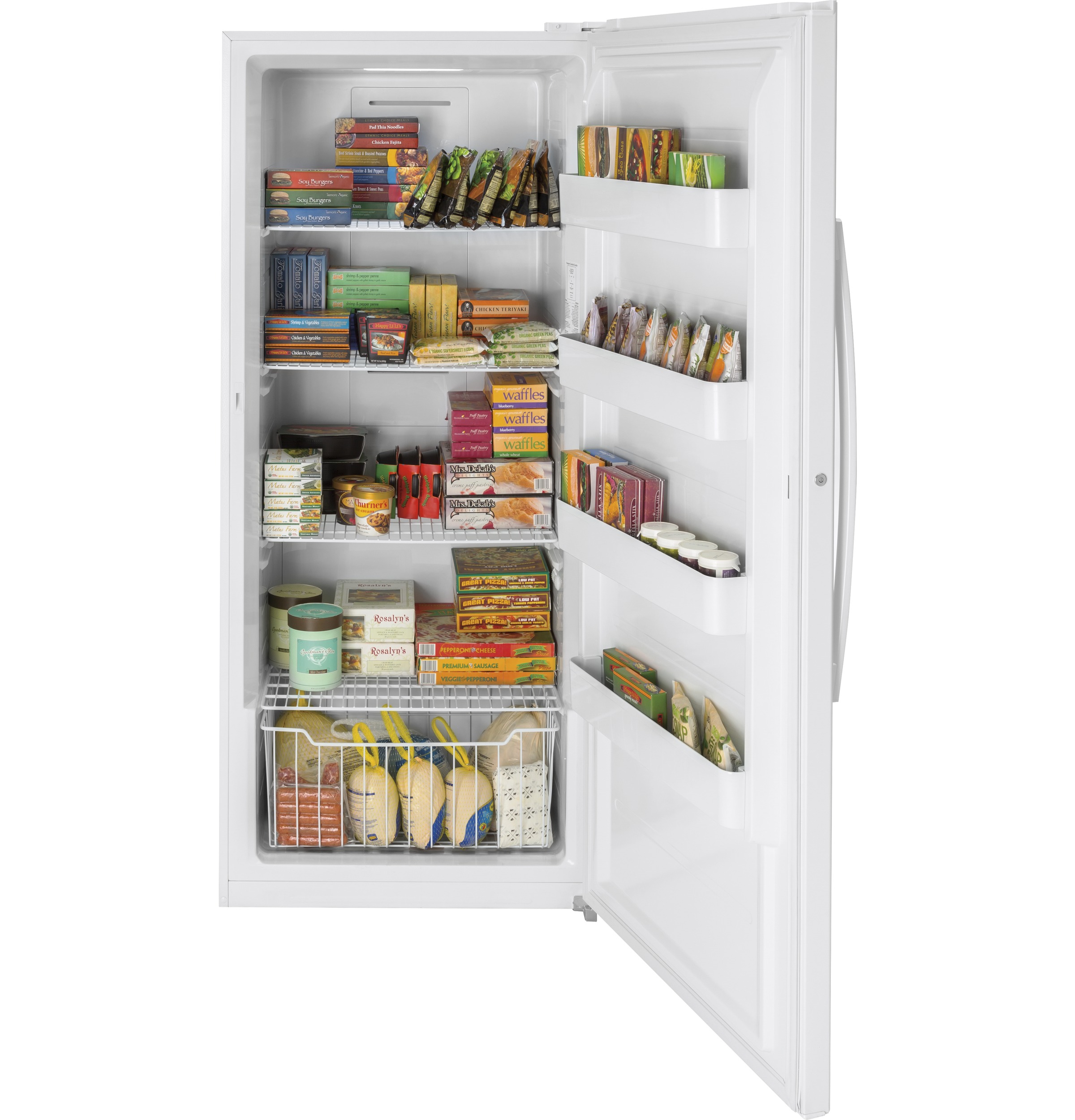 Model: FUF21SMRWW - S/D | GE GE® 21.3 Cu. Ft. Frost-Free Garage Ready Upright Freezer