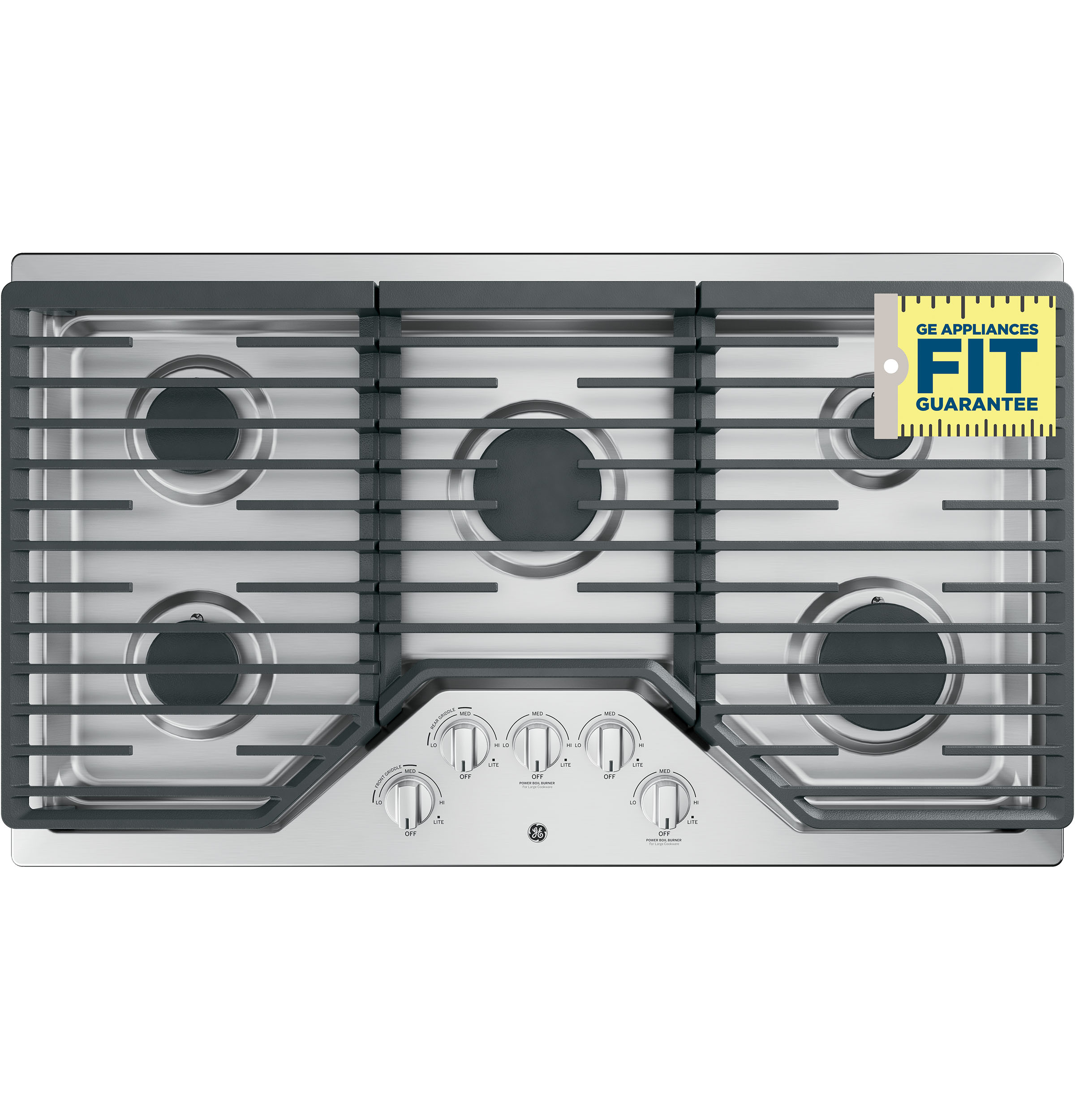 GE JGP5036SLSS GE® 36" BuiltIn Gas Cooktop with 5 Burners and