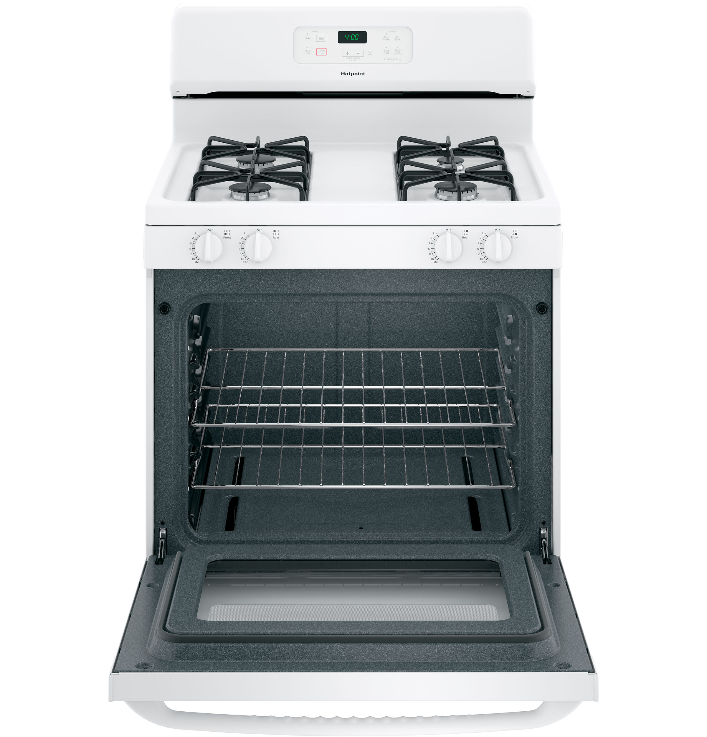 Model: RGBS400DMWW - S/D | Hotpoint Hotpoint® 30" Free-Standing Standard Clean Gas Range