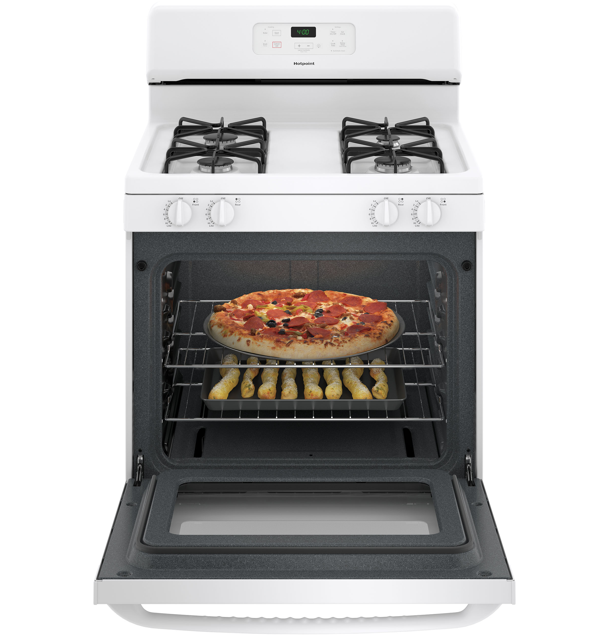 Model: RGBS400DMWW - S/D | Hotpoint Hotpoint® 30" Free-Standing Standard Clean Gas Range