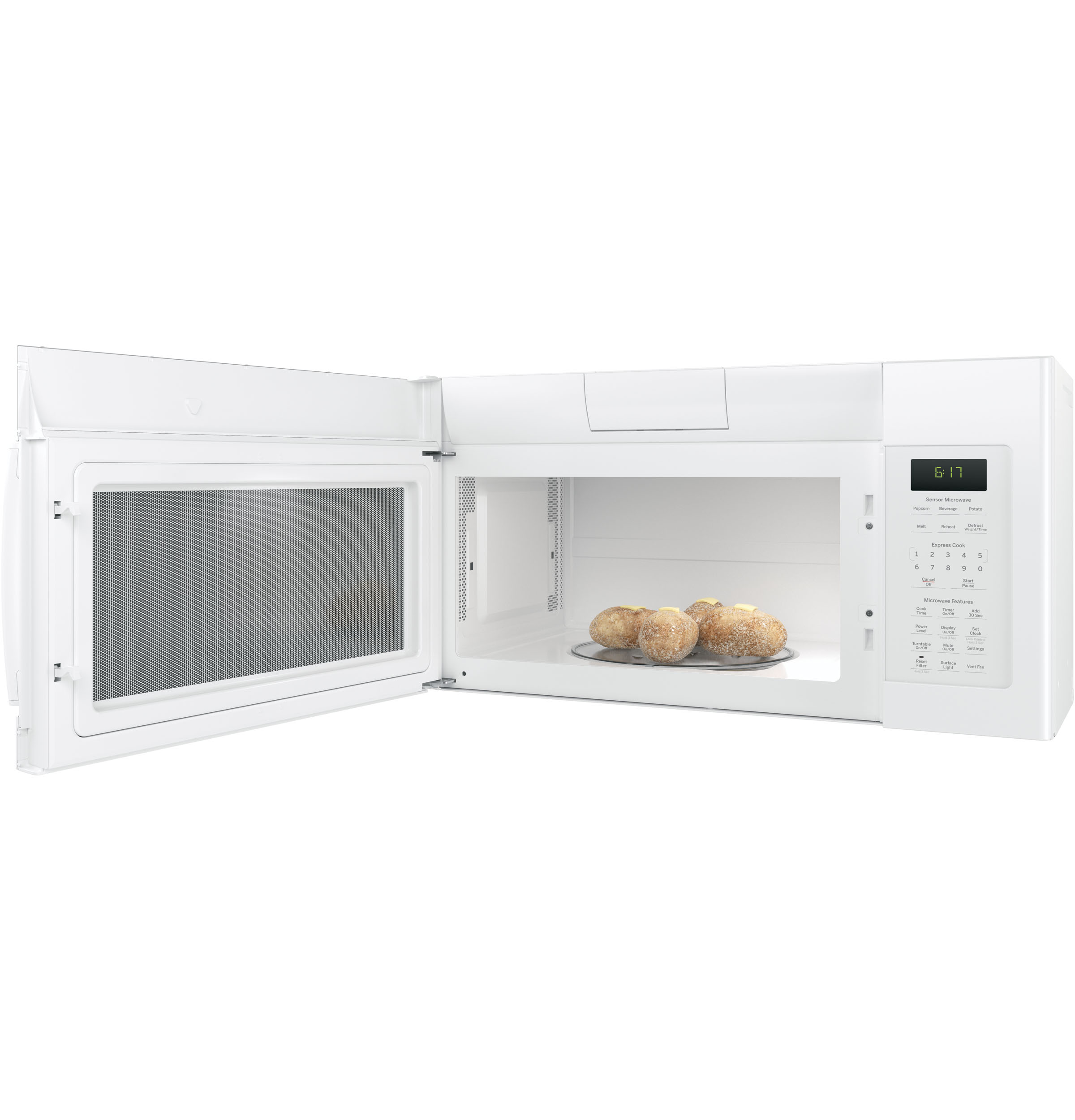 GE JVM6175DKWW GE® 1.7 Cu. Ft. OvertheRange Sensor Microwave OvenJVM6175DKWW D&K