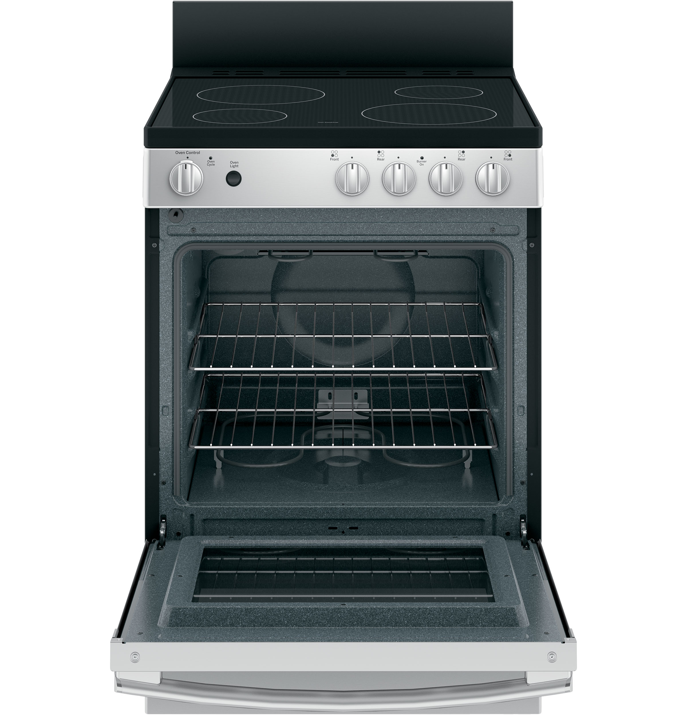 GE JAS640RMSS GE® 24" FreeStanding/Slidein Front Control Range