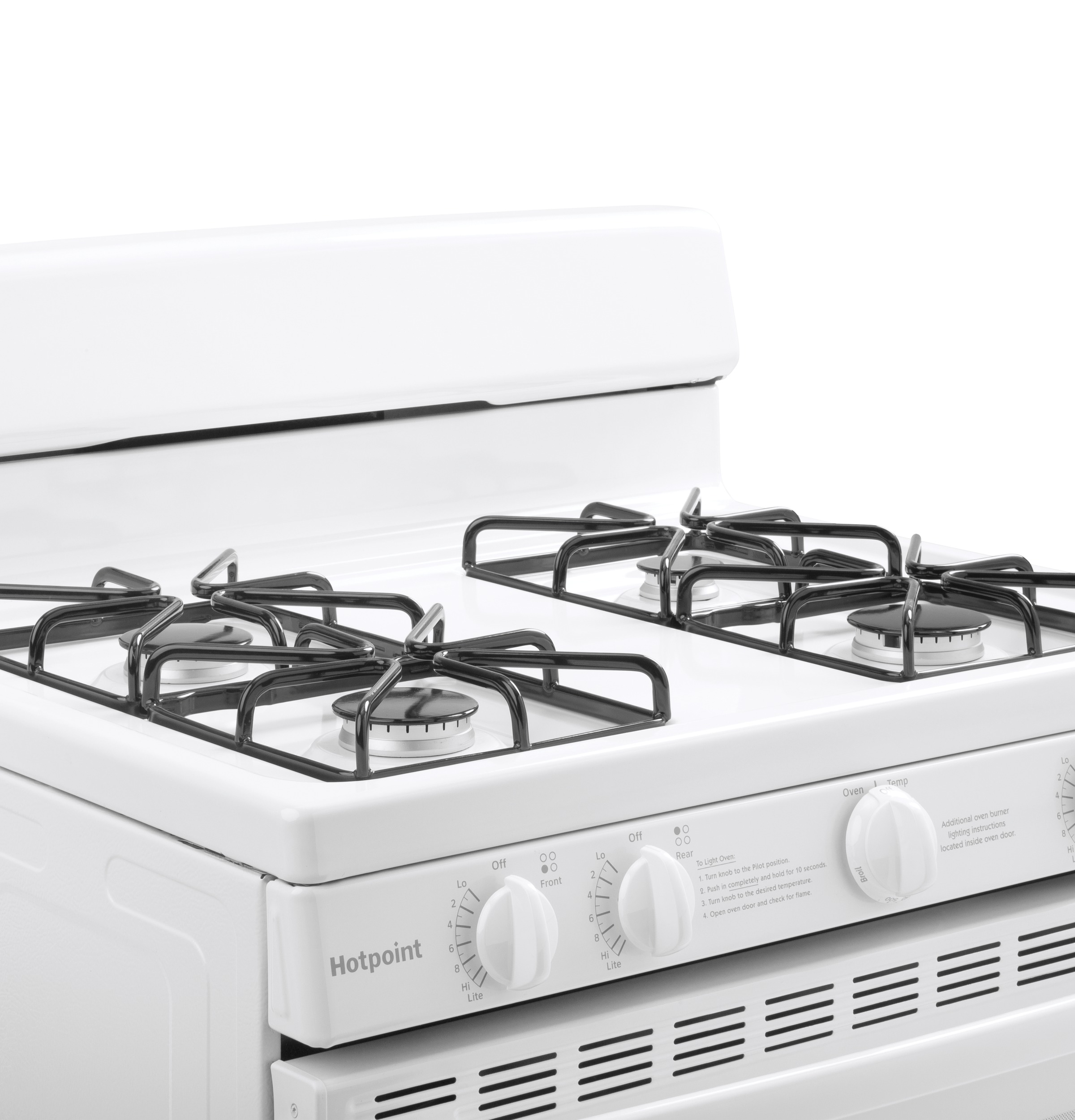 Hotpoint RGBS200DMWW Hotpoint® 30" FreeStanding Gas Range with Cordless Battery Ignition