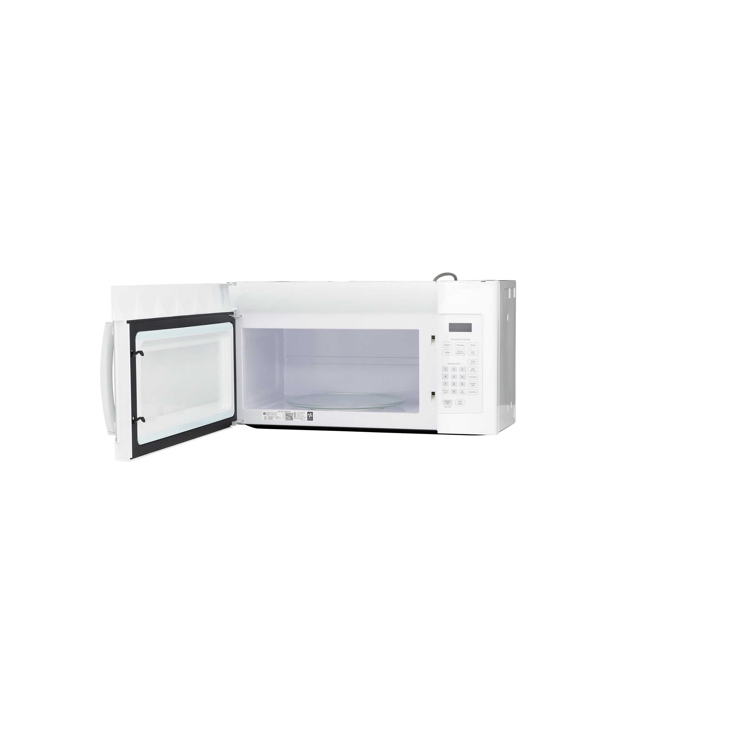 GE JVM3160DFWW GE® 1.6 Cu. Ft. OvertheRange Microwave Oven