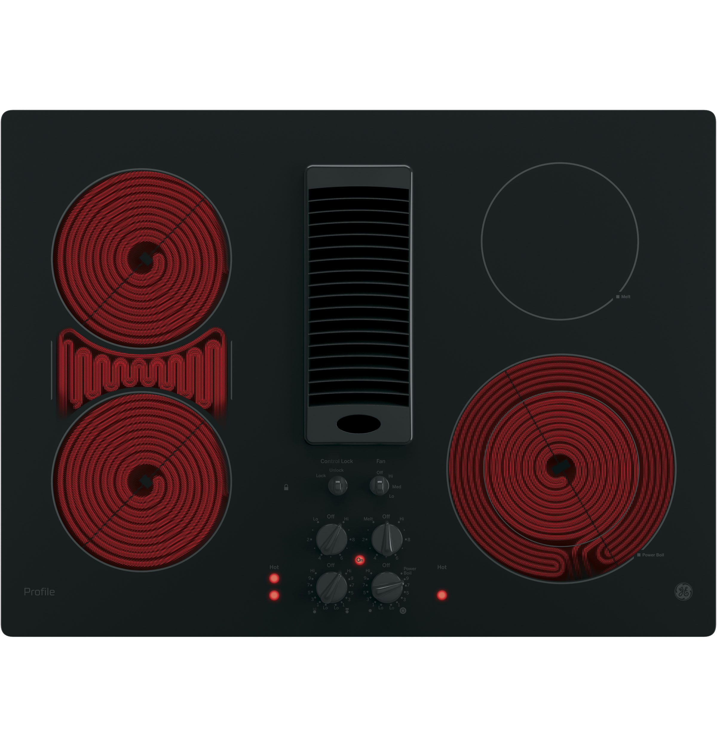 Model: PP9830DJBB | Profile GE Profile™ 30" Downdraft Electric Cooktop