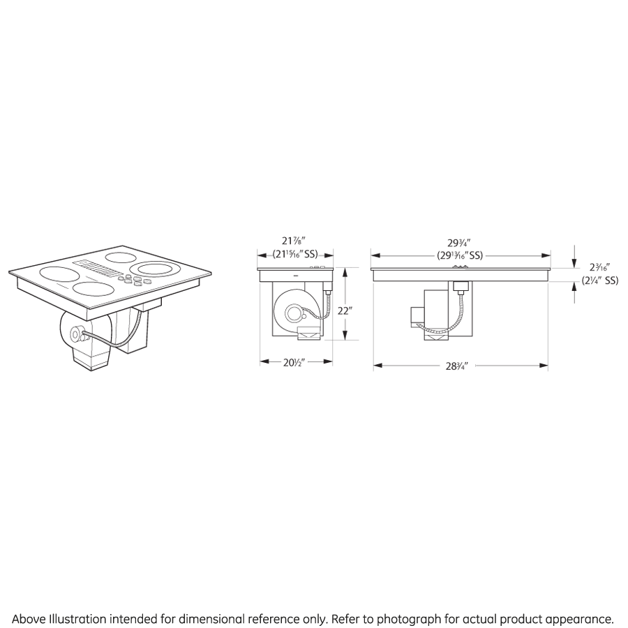 Model: PP9830DJBB | Profile GE Profile™ 30" Downdraft Electric Cooktop
