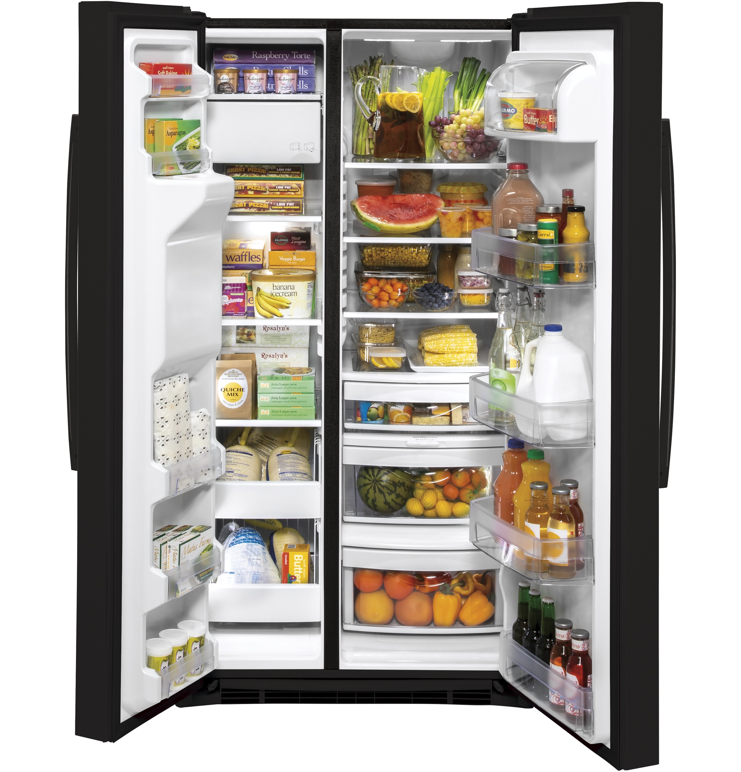 GE GSS25IGNBB GE® 25.1 Cu. Ft. SideBySide Refrigerator GE