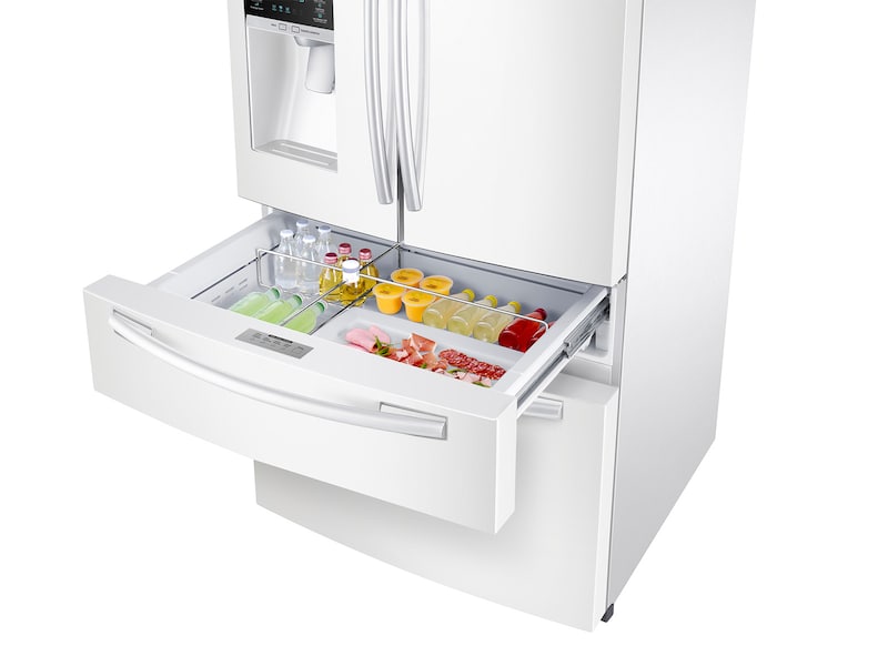 Model: RF25HMEDBWW | Samsung 25 cu. ft. 4-Door French Door Refrigerator 