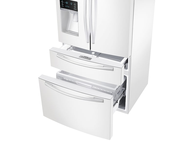 Model: RF25HMEDBWW | Samsung 25 cu. ft. 4-Door French Door Refrigerator 