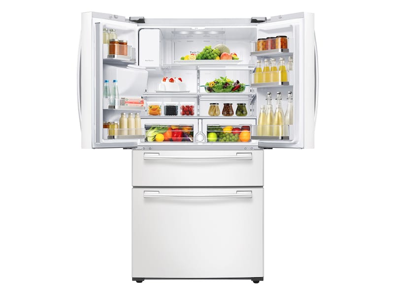 Model: RF25HMEDBWW | Samsung 25 cu. ft. 4-Door French Door Refrigerator 