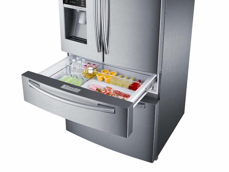 Model: RF25HMEDBSR | Samsung 25 cu. ft. 4-Door French Door Refrigerator
