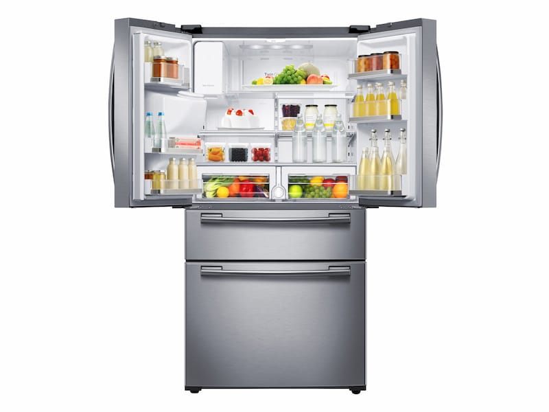 Model: RF25HMEDBSR | Samsung 25 cu. ft. 4-Door French Door Refrigerator
