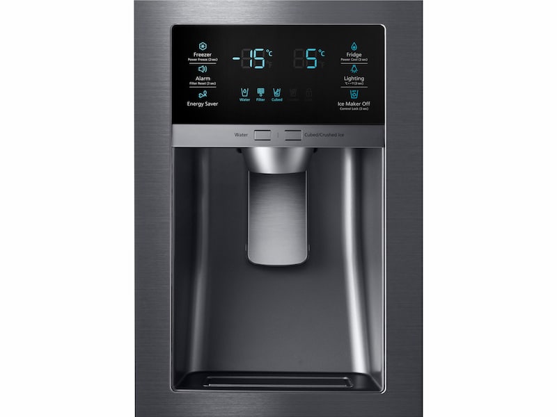 Model: RF25HMEDBSG | Samsung 25 cu. ft. 4-Door French Door Refrigerator 