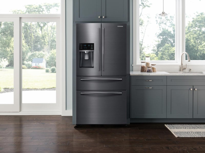 Model: RF25HMEDBSG | Samsung 25 cu. ft. 4-Door French Door Refrigerator 