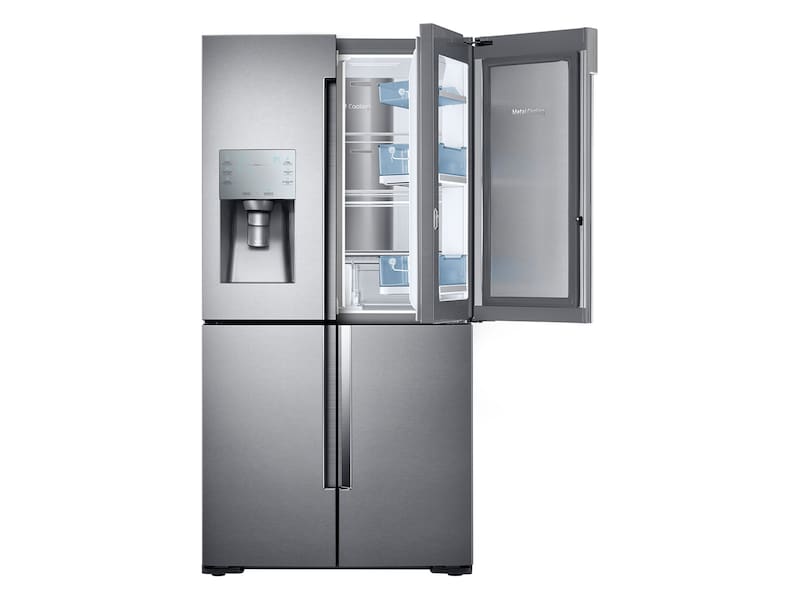 Model: RF22K9381SR | Samsung 22 cu. ft. Counter Depth 4-Door Flex™ Food Showcase Refrigerator with FlexZone™ 