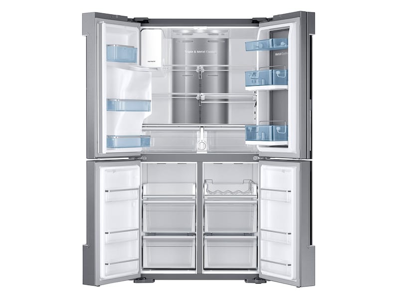 Model: RF22K9381SR | Samsung 22 cu. ft. Counter Depth 4-Door Flex™ Food Showcase Refrigerator with FlexZone™ 