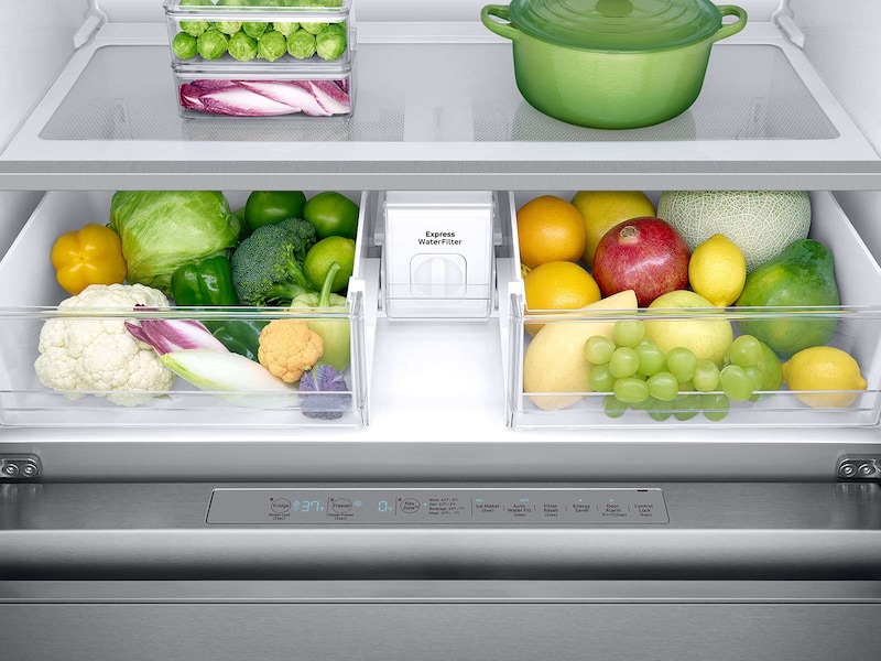 Model: RF23M8070SR | Samsung 23 cu. ft. Capacity Counter Depth 4-Door French Door Refrigerator