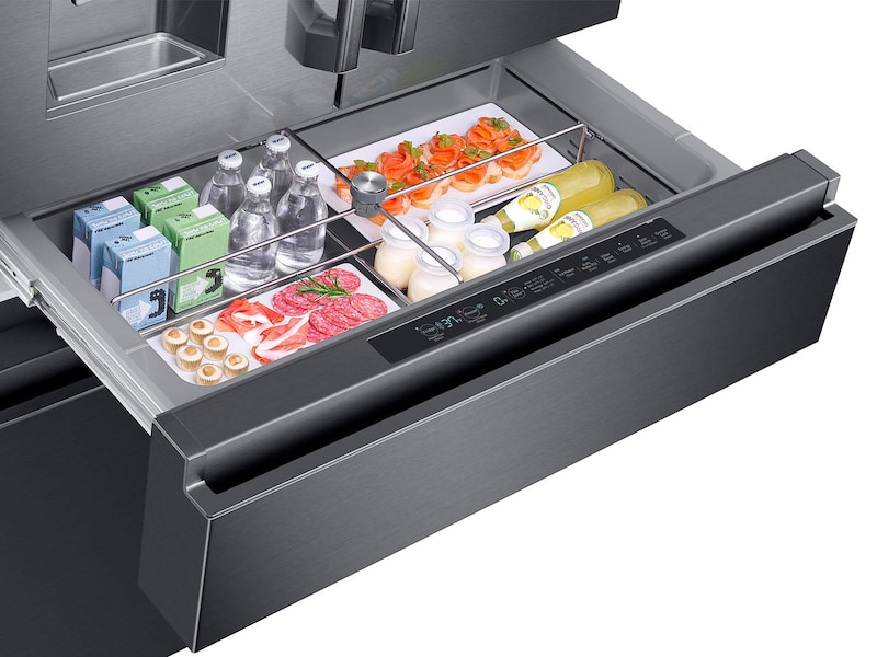 Model: RF23M8090SG | Samsung 23 cu. ft. Capacity Counter Depth 4-Door French Door Refrigerator with Polygon Handles