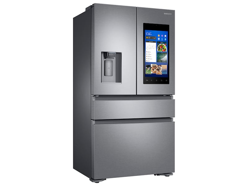 26.5 Cu. ft. Large Capacity 3-Door French Door Refrigerator with Family Hub and External Water & Ice Dispenser in Stainless Steel