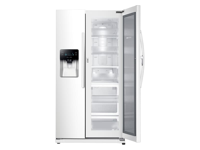 Model: RH25H5611WW | Samsung 24.7 cu. ft. Side-by-Side Food ShowCase Refrigerator with Metal Cooling 