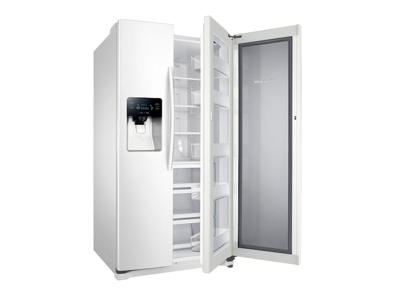 Model: RH25H5611WW | Samsung 24.7 cu. ft. Side-by-Side Food ShowCase Refrigerator with Metal Cooling 