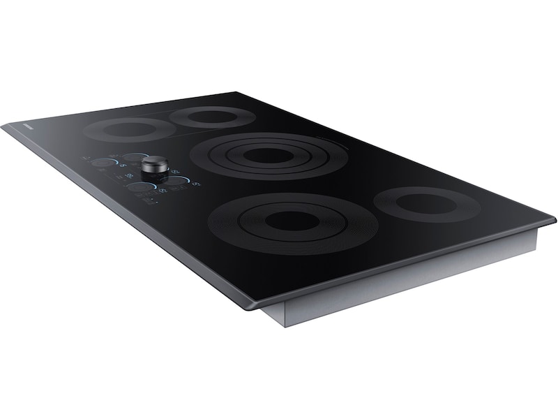 Model: NZ36K7570RG | Samsung 36" Smart Electric Cooktop with Sync Elements in Black Stainless Steel