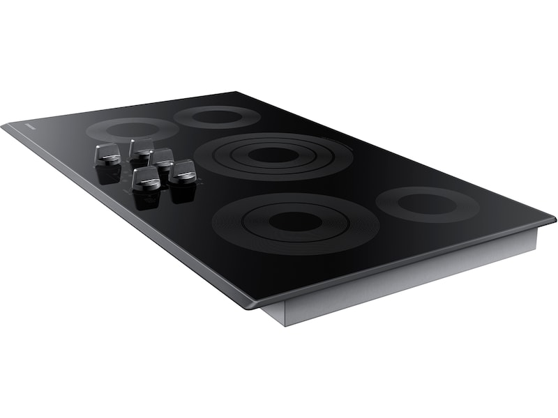Model: NZ36K6430RG | Samsung 36" Smart Electric Cooktop in Black Stainless Steel