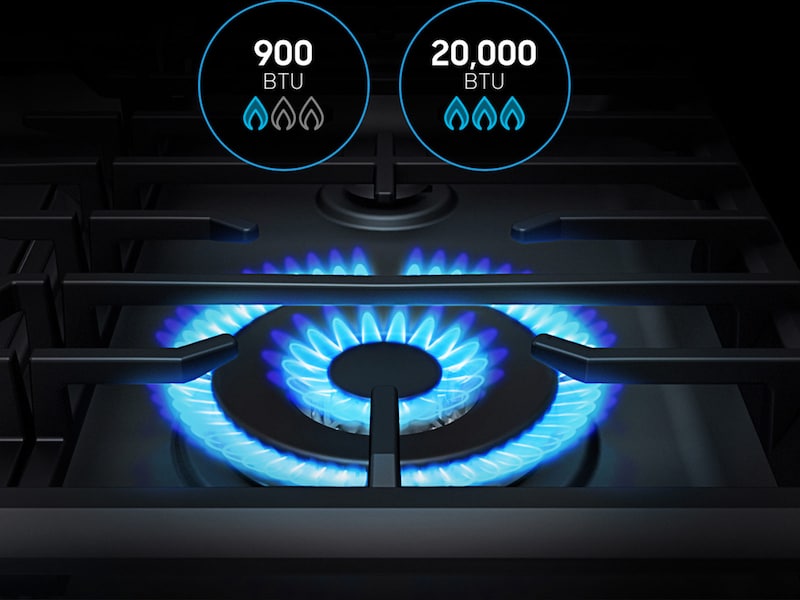 Model: NX58M6650WS | Samsung 5.8 cu. Ft. Freestanding Gas Range with True Convection and Steam Reheat