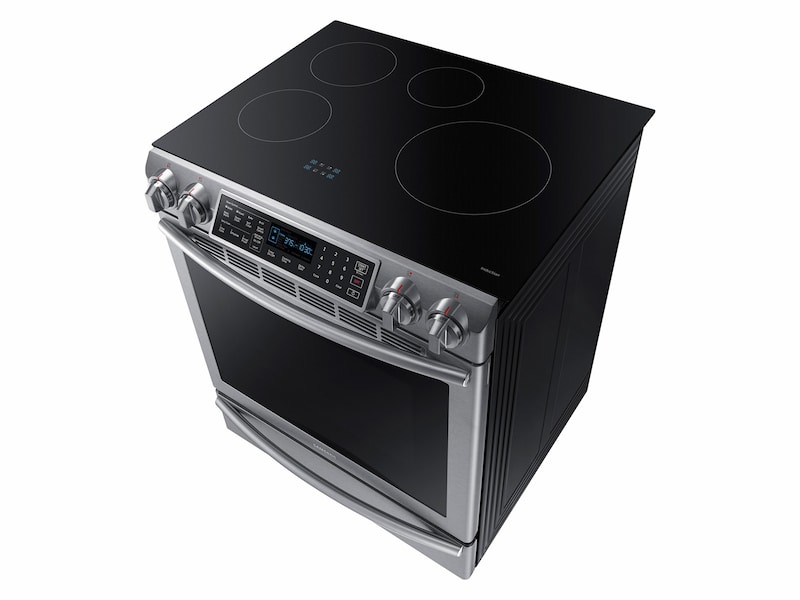 Model: NE58K9560WS | Samsung 5.8 cu. ft. Slide-In Induction Range with Virtual Flame™ Technology in Stainless Steel