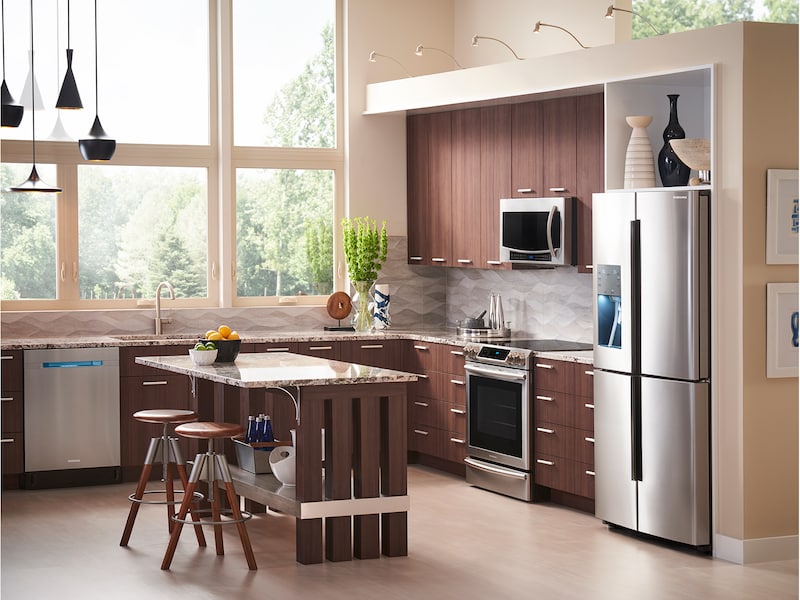 Model: NE58K9560WS | Samsung 5.8 cu. ft. Slide-In Induction Range with Virtual Flame™ Technology in Stainless Steel