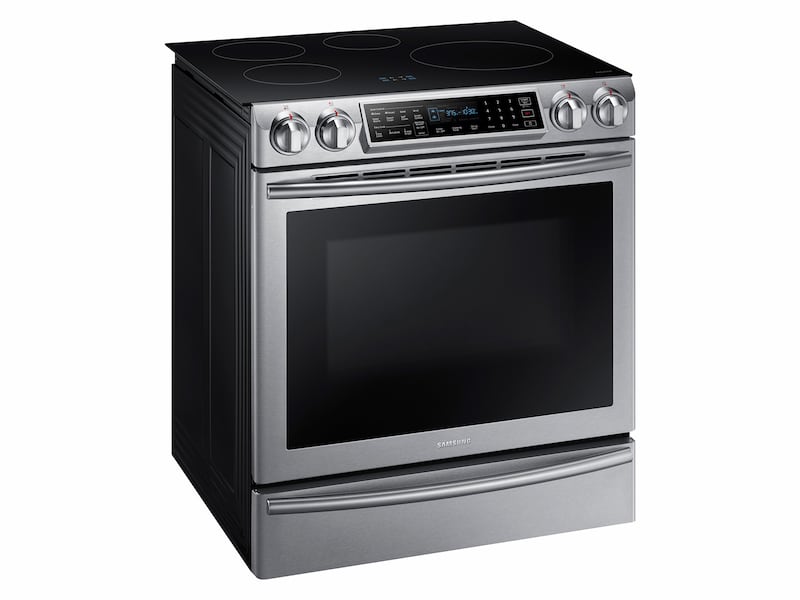 Samsung 5.8 cu. ft. Slide-In Induction Range with Virtual Flame™ Technology in Stainless Steel
