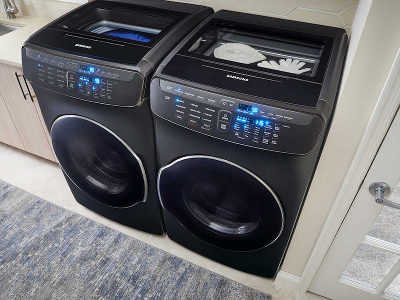 Model: DVE55M9600V | Samsung DV9600 7.5 cu. ft. FlexDry™ Electric Dryer