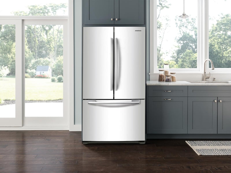 Model: RF18HFENBWW | Samsung 18 cu. ft. Counter Depth French Door Refrigerator 