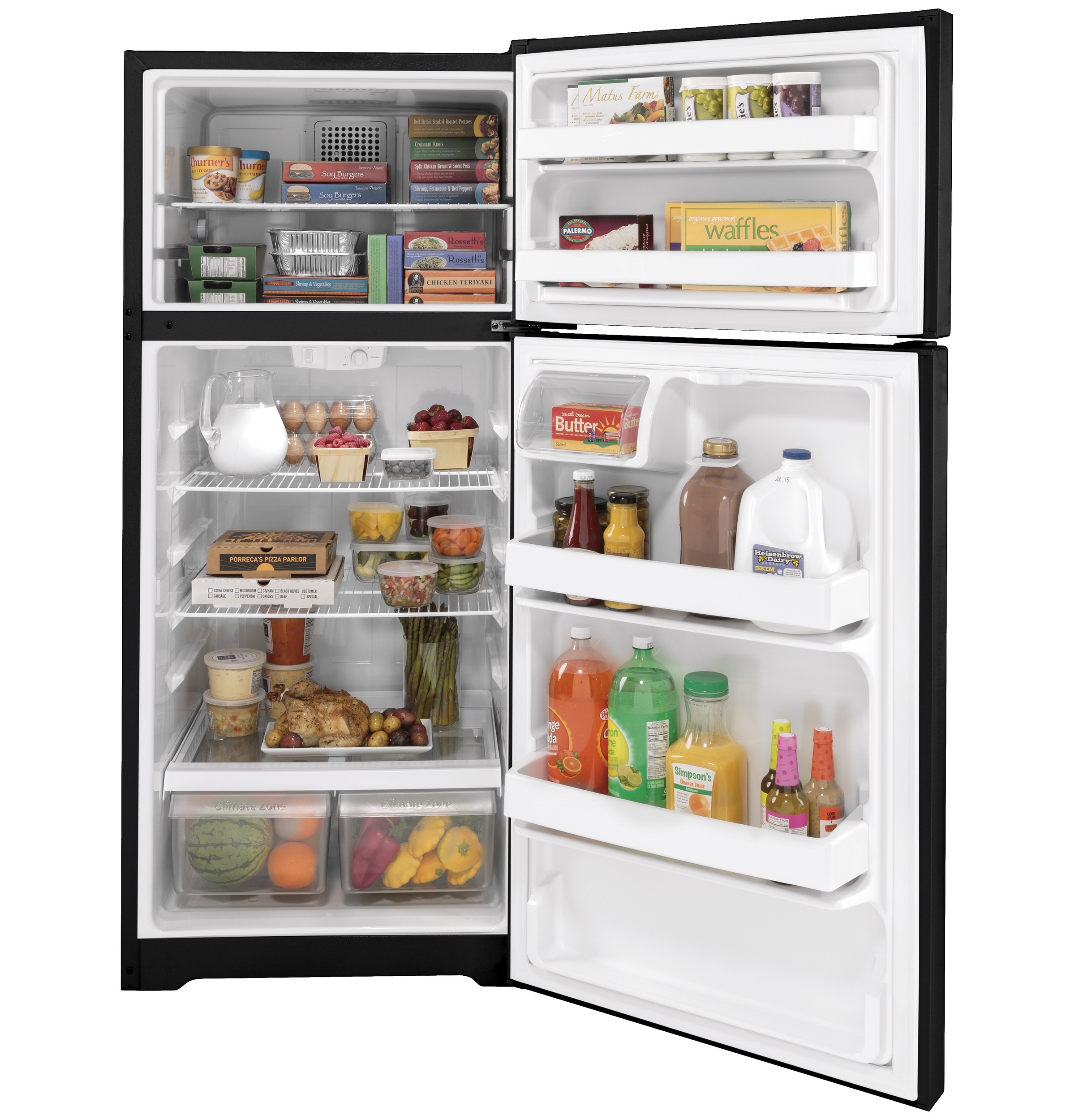GE GTE17DTNRBB GE® ENERGY STAR® 16.6 Cu. Ft. TopFreezer