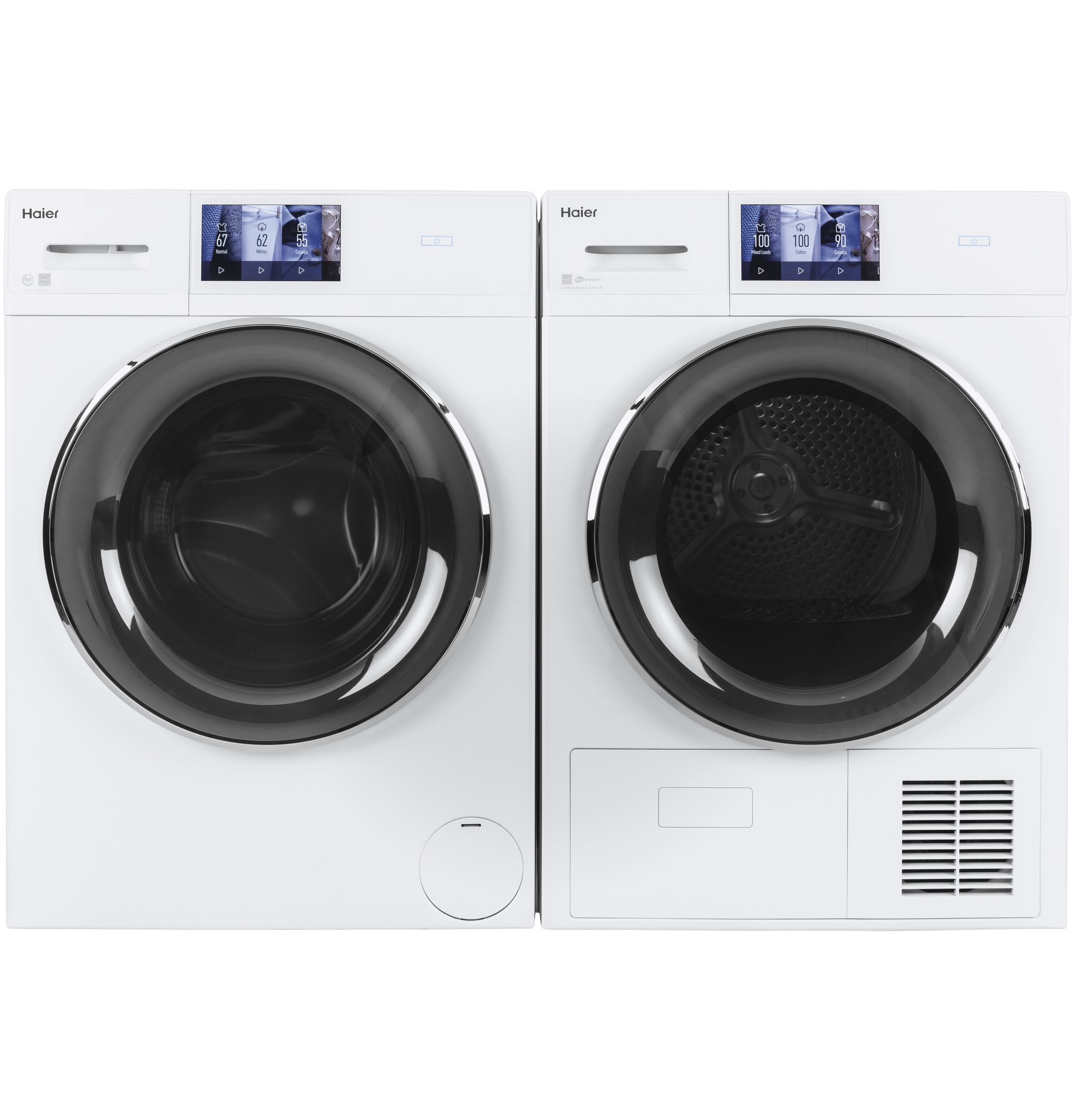 Haier QFT15ESSNWW 4.1 cu.ft. Capacity Smart 24" Ventless Condenser