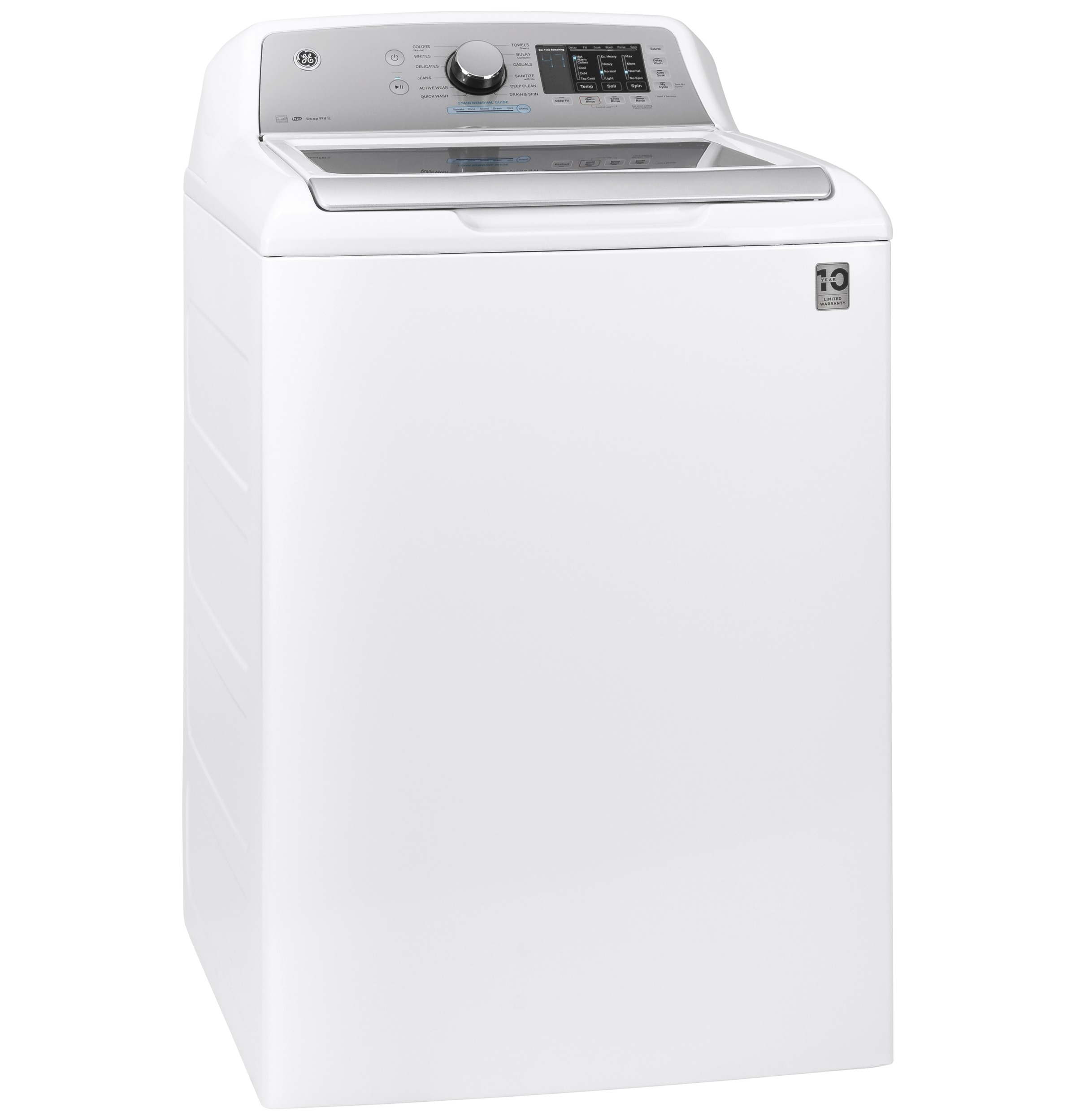 GE GTW720BSNWS GE 4.8 cu. ft. Capacity Washer with Sanitize w/Oxi and FlexDispense