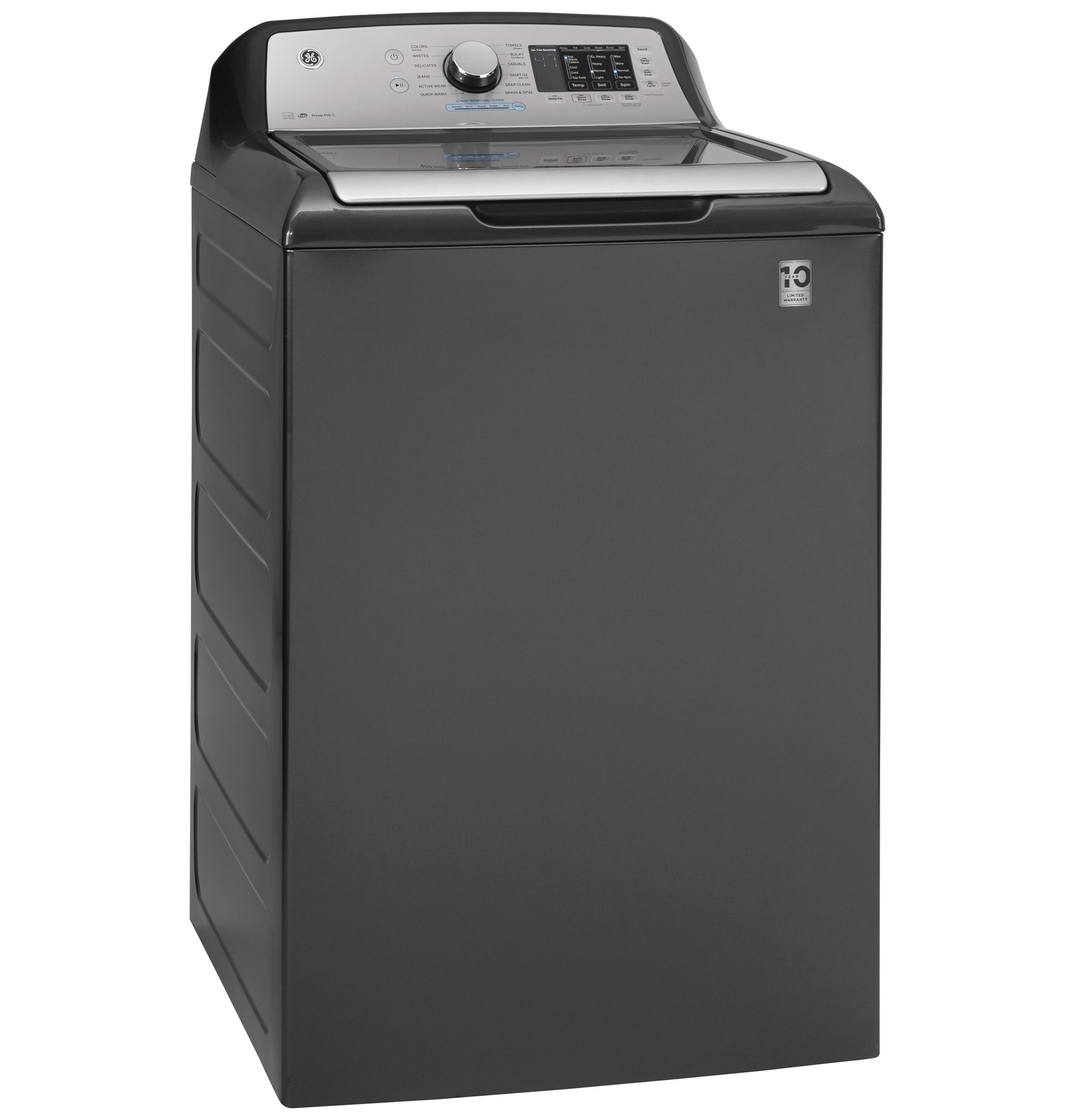 GE GTW725BPNDG GE® 4.6 cu. ft. Capacity Washer with Sanitize w/Oxi