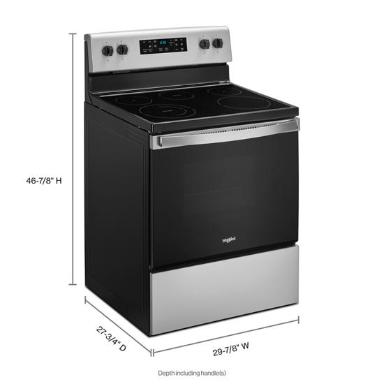 Whirlpool 5.3 cu. ft. Whirlpool® electric range with Frozen Bake™ technology
.