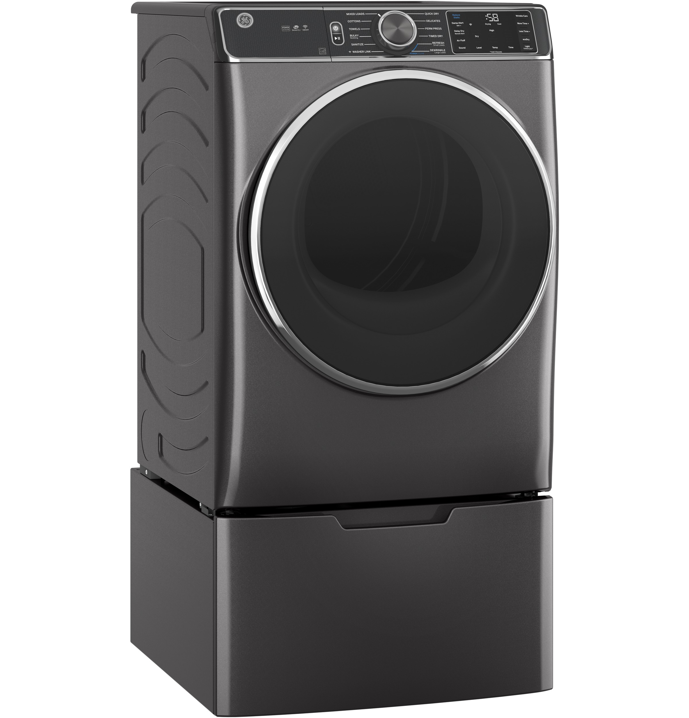 GE GE® 7.8 cu. ft. Capacity Smart Front Load Electric Dryer with Steam and Sanitize Cycle