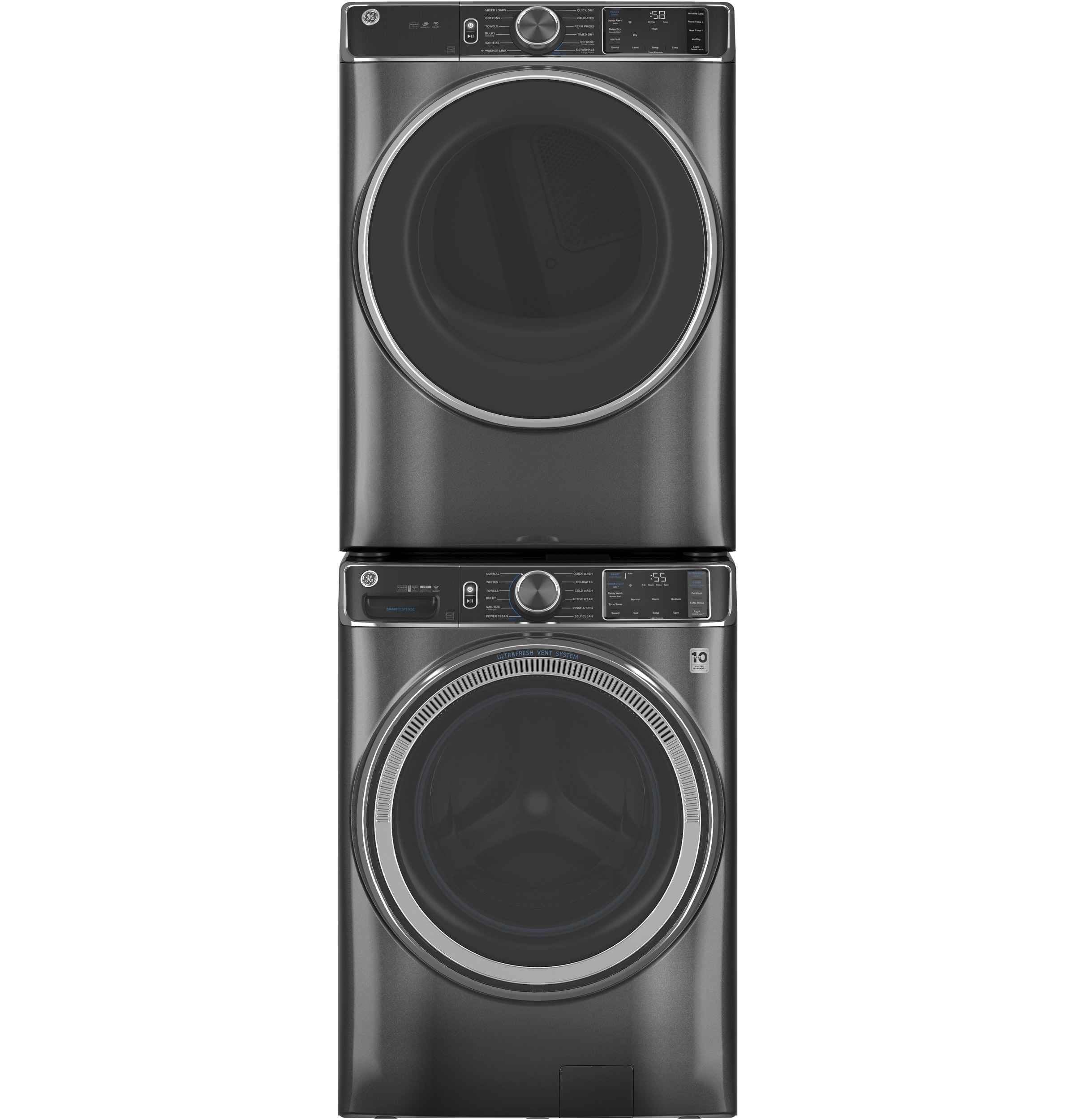 GE GFD85ESPNDG GE® 7.8 cu. ft. Capacity Smart Front Load Electric