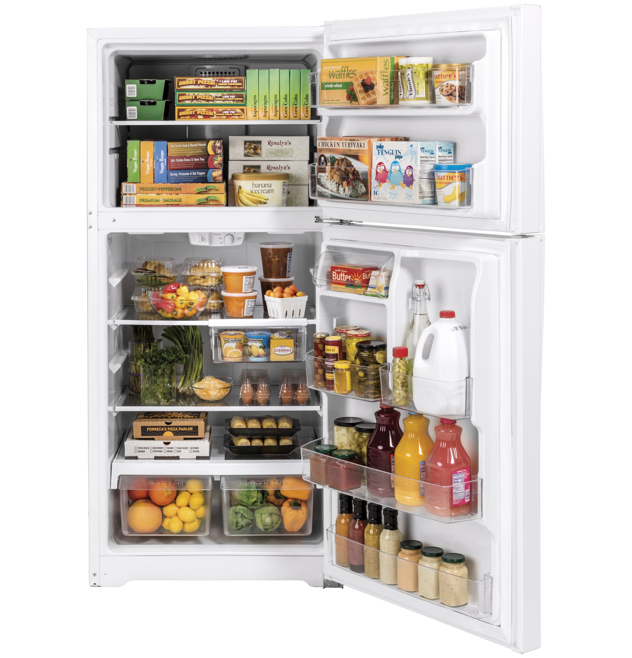 GE GTS22KGNRWW GE® 21.9 Cu. Ft. TopFreezer Refrigerator GE