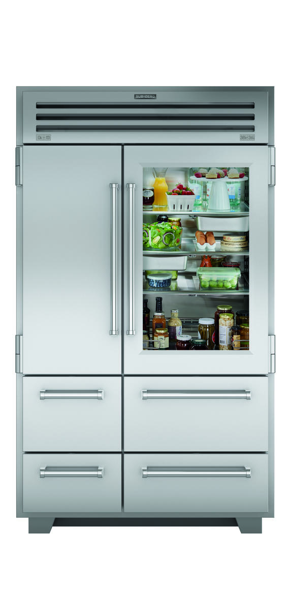 SubZero PRO4850G 48" PRO Refrigerator/Freezer with Glass Door
